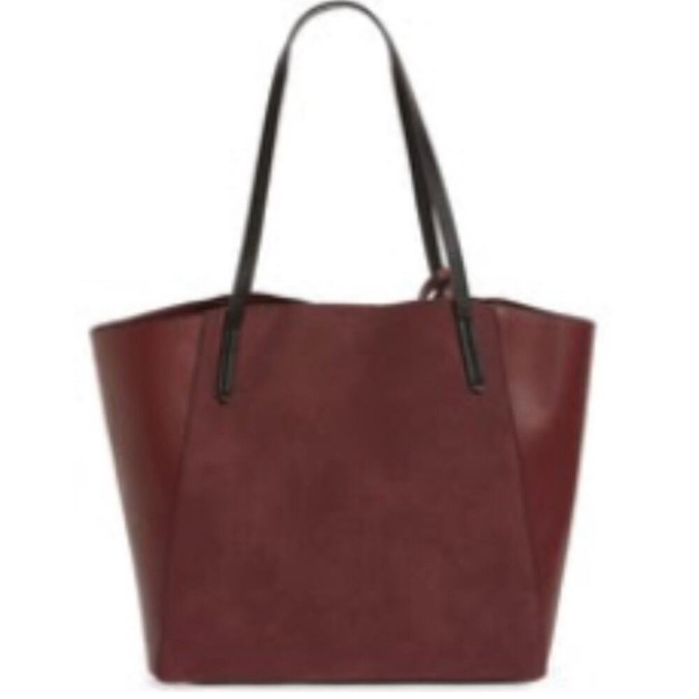 BP. Nordstrom Burgundy Tote Bag – Faux Leather Shopper – New Condition